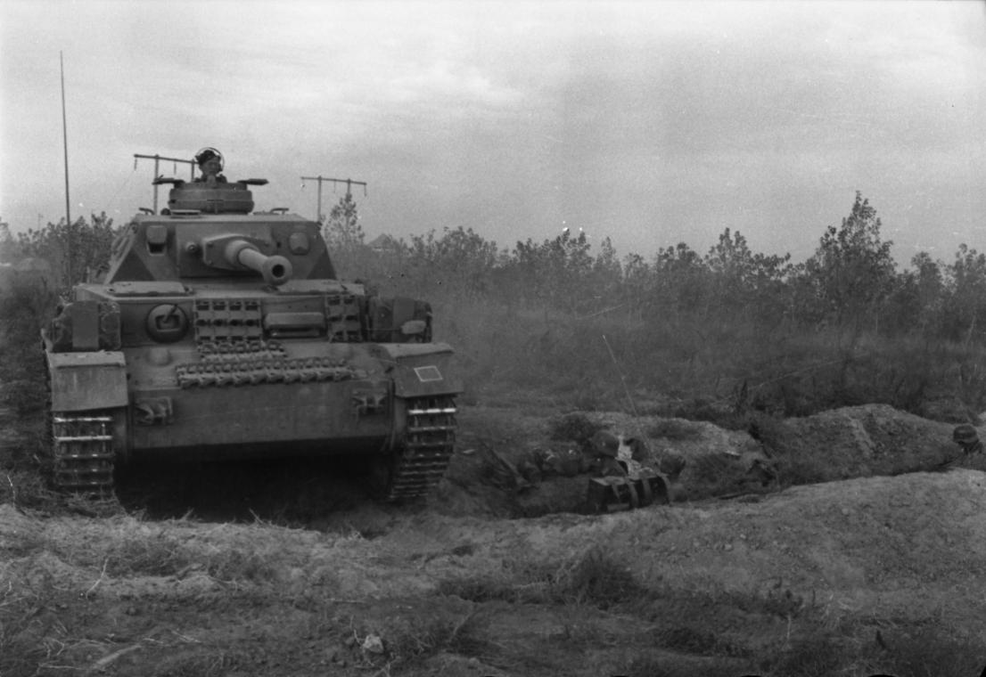 Немецкий танк из 29-й мд вермахта в лесополосе западнее пос. Купоросный