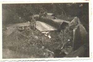 Пехотинцы 71-й пд вермахта у сбитого советского штурмовика Ил-2